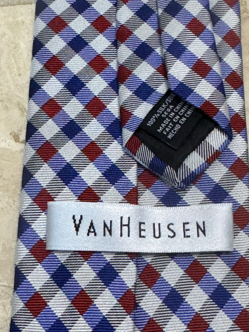 Van Heusen Red/Blue Check Tie